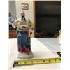 Image 1 : Figurine of Ukrainian Kozak. Base 3.5” (9.5 cm) wide x 9.5” (24.5 cm) tall. From U