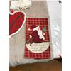 Image 6 : Christmas pair of matching oven mitts, hand towel with velcro fastening flap, Santa Claus tea towel,