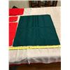Image 3 : Cloth items: Eight large red napkins, 2 small Christmas red napkins and a green dresser scarf. Bigge