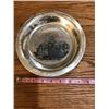 Image 1 : Etched solid Sterling Silver commemorative dish for University of Manitoba Centennial 1877-1977. 8[x
