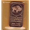 Image 1 : 1 OUNCE COPPER BAR -  .999 FINE - BUFFALO