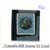 Image 1 : Canada bill stamp used