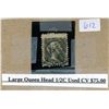 Image 1 : Lrg. Queen head 1/2c used