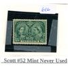 Image 1 : Scott #52 mint 1897