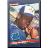 Image 1 : 1986 DONRUSS FRED McGRIFF ROOKIE CARD
