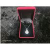 Image 1 : 4.00 CT GRA CERTIFIED ROUND BRILLIANT CUT MOISSANITE STONE VVS D COLOR SET IN TEAR DROP PENDANT WITH