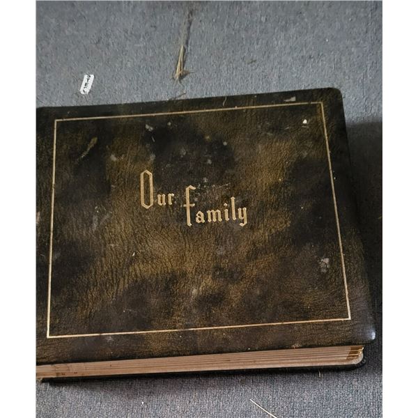 large vintage family photo album