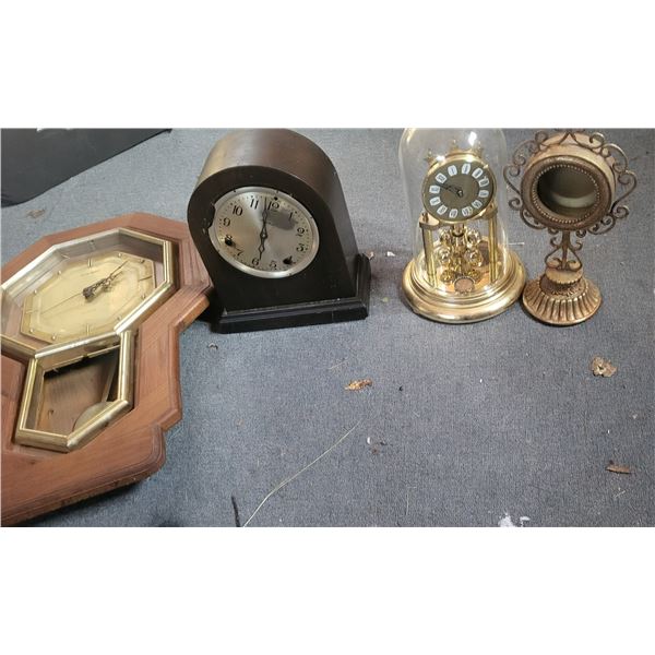 assortment of old clocks for parts