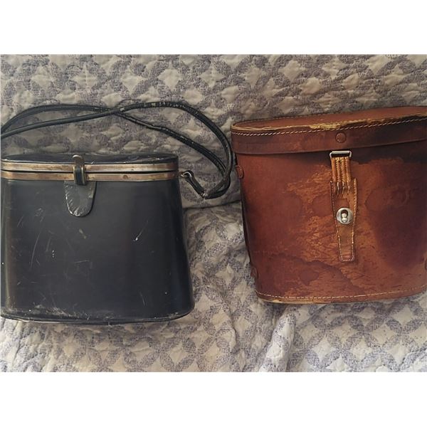 2 older binocular cases