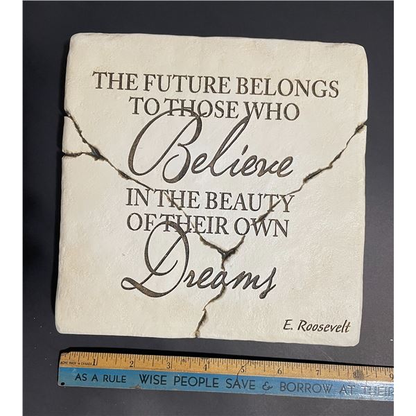Custom hand-lettered quote plaque