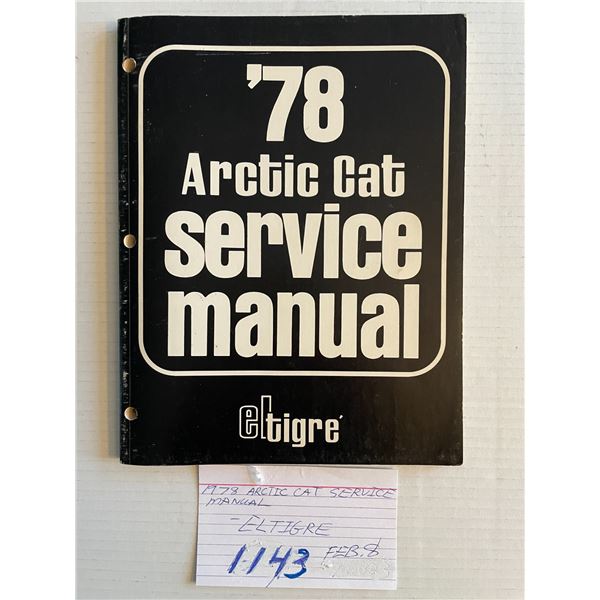 1978 Arctic Cat Service Manual - Eltigre