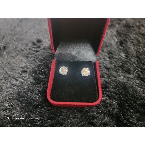 4.00 CT TW GRA CERTIFIED ROUND BRILLIANT CUT MOISSANITE STONES VVS D COLOR SET IN 6 CLAW BASKET HEAD