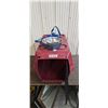 Image 1 : Pet carrier with 2 food bowls and 2 leashes