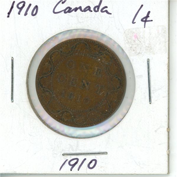 1910 canadian large penny