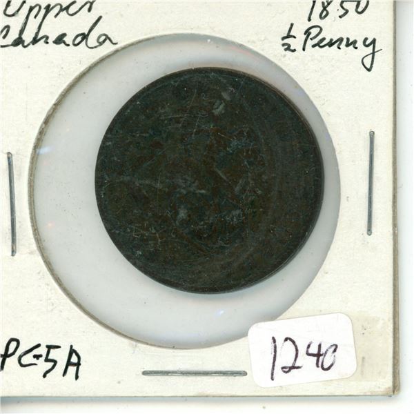 1850 Large 1/2 penny PC-5A