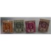 Image 2 : Set of 4 old Stamps from Ceylon depicting King George V. Used.