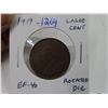 Image 1 : Canada. 1919 Large Cent. EF-40 with Rotated Die.