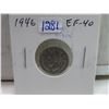 Image 1 : 1946 Canadian Silver 10 Cents. EF-40. Nice.