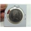 Image 2 : 1977 Canadian Nickel Dollar with Attached Jewel & Short Water Line in front of the canoe. MS-63. Sca