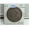 Image 1 : U.S. 1881 Morgan Silver Dollar. Philadelphia Mint. VF-20.