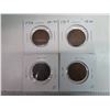 Image 1 : Set of 4 Canadian Large Cents. Includes 1916, 1917, 1918 & 1919. Coins grade VF-20 to VF-30.