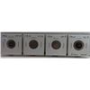 Image 1 : Set of 4 Canadian Silver 5 Cents. Includes 1916, 1918, 1919 & 1920. Coins grade VG-8 to F-12.