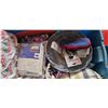 Image 1 : tote of kitchenware and household items