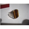Image 2 : Men's Ring (Size 10) Stamped 925 (Tigers Eye) w/ Case