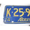 Image 2 : 1974 Alberta License Plate