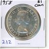 Image 1 : 1958 Canadian Silver Dollar