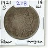 Image 1 : 1921S USA Morgan Dollar