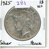 Image 1 : 1925 USA Peace Dollar