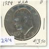 Image 1 : 1974 USA Eisenhower Dollar