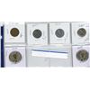 Image 1 : VARIOUS COINS; 1943 5C, 1944 5C, 1945 5C, 2005 5C, 2-2020 1$