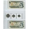 Image 1 : CANADIAN BILLS. 2X1973- 1$, 1973- HORSE QUARTER,1973- 50C, 1973- 1$ COIN