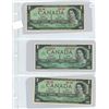 Image 1 : CANADIAN BILLS 3X 1967 1$ (3 BILLS)