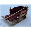 Image 1 : Baby & Kids' Traditional Vintage Style Wooden Winter Sleigh/Sled & Seat Pad