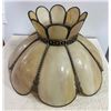 Image 2 : Antique Ti?any Lead Hanging Stained Glass Ceiling Light Lamp Shade 19” Diameter