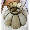 Image 4 : Antique Ti?any Lead Hanging Stained Glass Ceiling Light Lamp Shade 19” Diameter