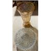Image 2 : Iris & Herringbone Vase with Glass Cover Dish - Depression