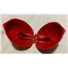 Image 3 : Red Nut Cracker with a set of Salt & Pepper Shakers & Glass Coal Pail