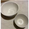 Image 1 : Vintage White Pottery Mixing Bowls