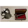 Image 1 : Viking Lur Lighter & Gillette Straight Razor With Case