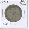 Image 1 : 1934 Canadian Fifty Cent.