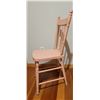 Image 2 : pink wooden painted pressback chair