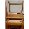 Image 3 : Antique solid wood washstand with harp back and dovetailed corners