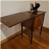 Image 4 : Singer electric sewing machine with all attachments in sewing cabinet - works