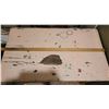 Image 2 : small oak child's desk, painted pink, with dovetailed drawer corners and pull out writing surface