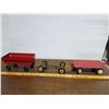 Image 1 : red flare wagon and red flat deck wagon and eska wagon frame and wheels