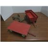 Image 2 : red flare wagon and red flat deck wagon and eska wagon frame and wheels